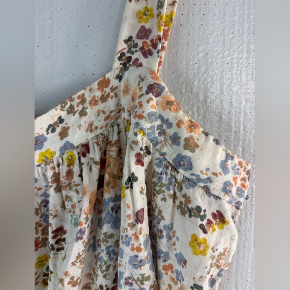 a.n.a M Babydoll Boho Flour Sack Floral Crop Top - Multicolor - Picture 3 of 7